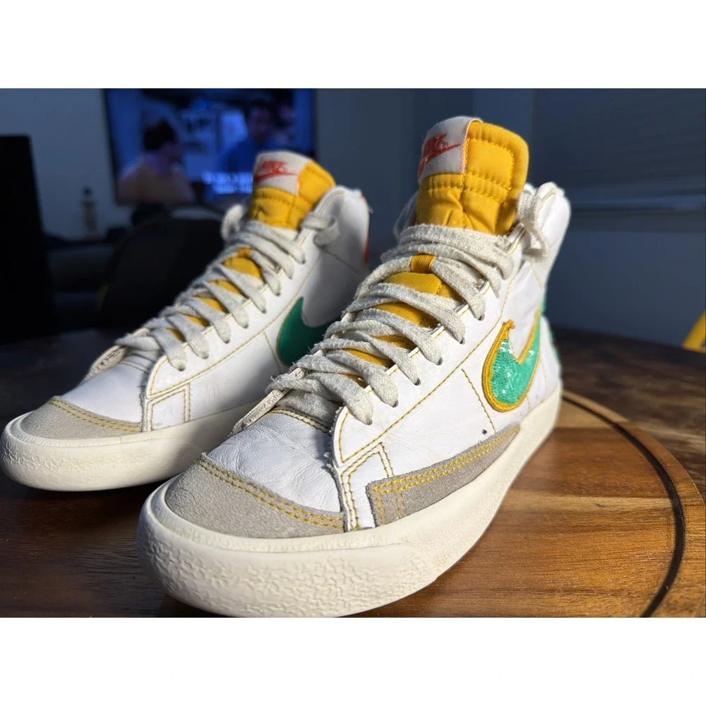 Nike Kids Blazer Mid 77 DD9528-100 Multicolor Lace-Up Sneaker Shoes Size 4.5Y